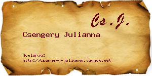 Csengery Julianna névjegykártya