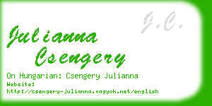 julianna csengery business card